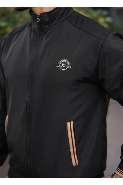 Mevsimlik Erkek Mont & Ceket Nakış Armalı Siyah - 4