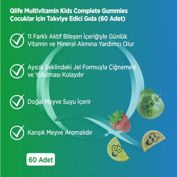Multivitamin Kids Complete Gummies Çiğnenebilir 60 Adet - 6