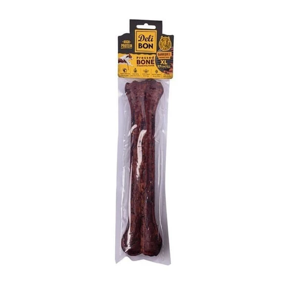 Delibon Deri Pres Barbekü Aromalı Kemik Köpek Ödülü 27 Cm 1 Adet - 1