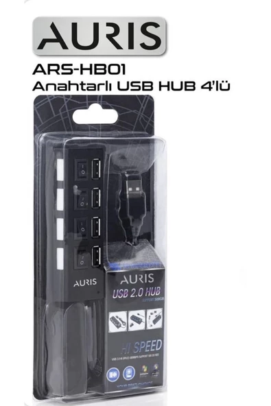 Auris HUB ANAHTARLI 4'LU USB