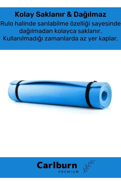Taşıma Askılı Su Geçirmez Konforlu Kalın Rahat Çift Taraflı Çadır Uyku Yer Minderi 10mm Kamp Matı - 5