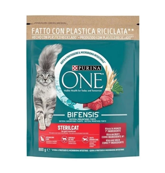 Purina One Steril Sığır Etli Kısırlaştırılmış Kedi Maması 800gr