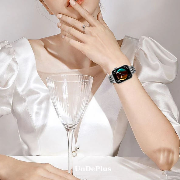 Huawei Watch Fit 4/Fit 4 Pro/Fit 3 Kordon Pul Dizayn Metal Kordon Balık Sırtı - 9