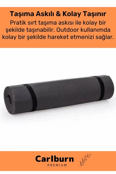 Taşıma Askılı Su Geçirmez Konforlu Kalın Rahat Çift Taraflı Çadır Uyku Yer Minderi 16mm Kamp Matı - 2