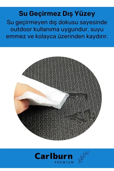 Taşıma Askılı Su Geçirmez Konforlu Kalın Rahat Çift Taraflı Çadır Uyku Yer Minderi 10mm Kamp Matı - 4