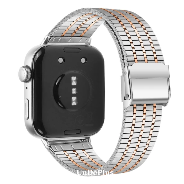 Huawei Watch Fit 4/Fit 4 Pro/Fit 3 Kordon Pul Dizayn Metal Kordon Balık Sırtı - 7