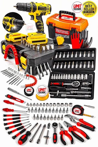 Turbo Serisi 90 Pcs Full Takım Lokma Set Pense Yankeski, Tornavida Set ,3 Metre Full Takım Set - Resim 4