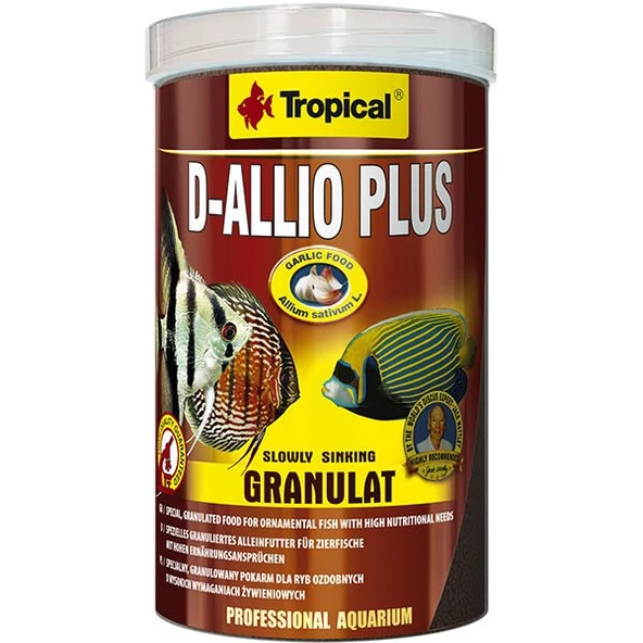 Tropical D-Allio Plus Granulat Discus Balıklar için Sarımsaklı Granül Balık Yemi 100 Ml 60 Gr