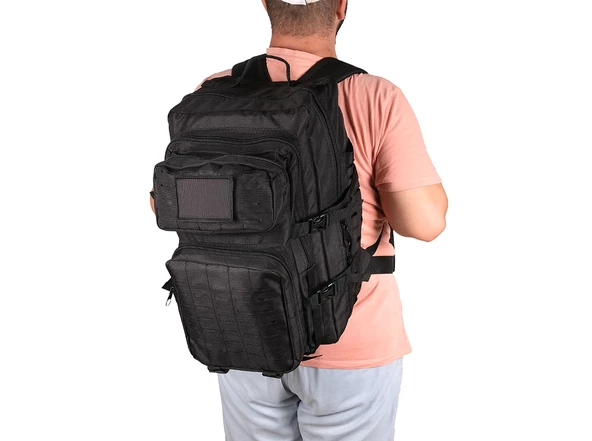 Bagacar Tactical Dağcı ve Trekking Kumaş Sırt Çantası Siyah