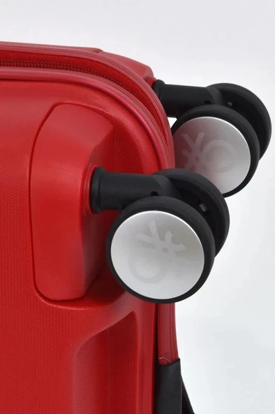 Benetton Trolley Valiz Kırmızı Büyük Boy 14BNT1000-01-KR - 12