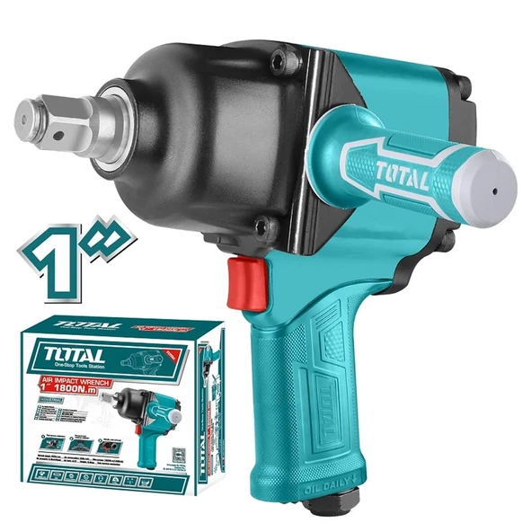 Total 1800 N.m Havalı Darbeli Somun Sıkma TAT41112 Sökme Tabanca 1" Araba Teker Lastik Civata Bijon - 2