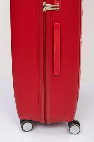 Benetton Trolley Valiz Kırmızı Büyük Boy 14BNT1000-01-KR - 11