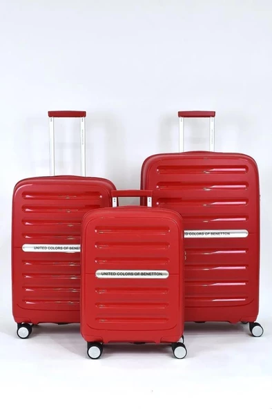 Benetton Trolley Valiz Kırmızı Büyük Boy 14BNT1000-01-KR - 7