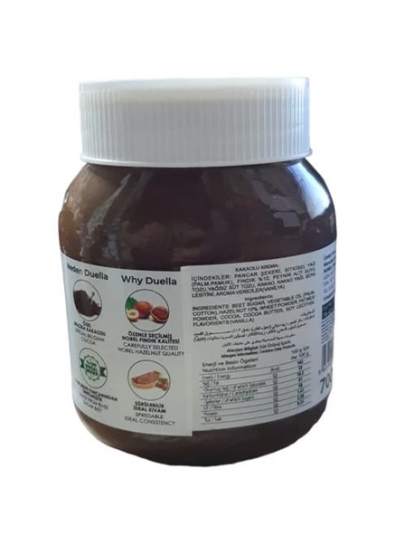 Duella Çikolatalı Fındık Kreması 700gr - 2