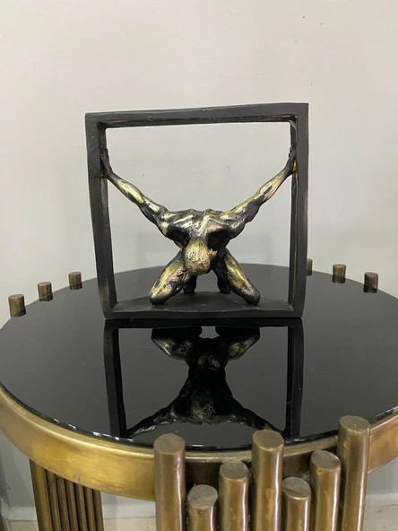 Tutsak Adam heykeli Soyut Düşünce Tuzağı Tasarım Heykel ( aşırı düşünen heykel mücadele figürü biblo ) - 12