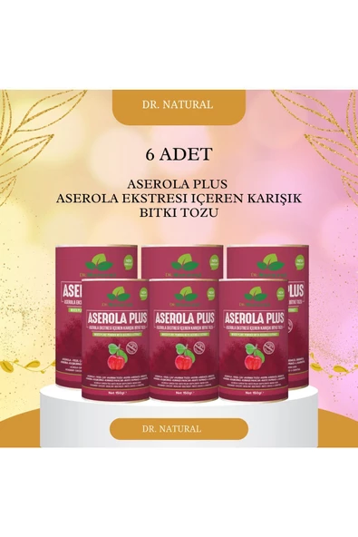 6 Adet Aserola Plus Acerola Ekstresi Içeren Karışık Bitki Tozu 150 Gr.