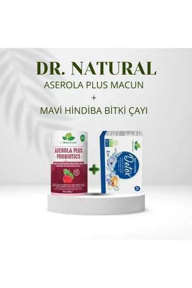 Mavi Hindiba Detox Çayı 30 Şase ve Aserola Bağırsak Kürü Macunu 240 Gr (2li Set)