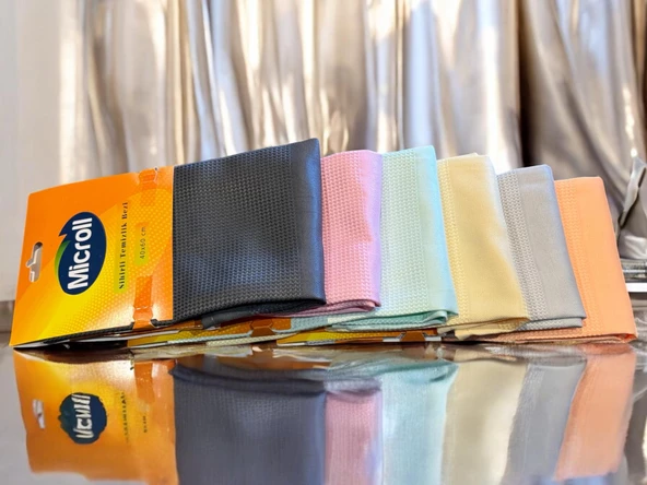 Microll Mikrofiber Sihirli Temizlik Bezi 3 Adet | Çok Amaçlı Temizlik Bezi (60 x 40 cm) - 3