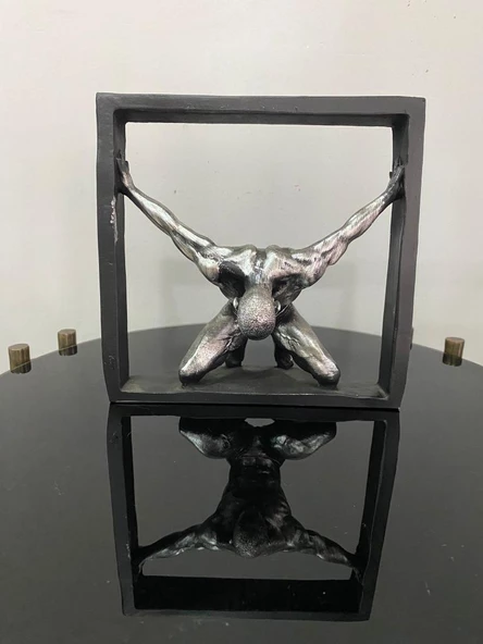 Tutsak Adam heykeli Soyut Düşünce Tuzağı Tasarım Heykel ( aşırı düşünen heykel mücadele figürü biblo ) - 4