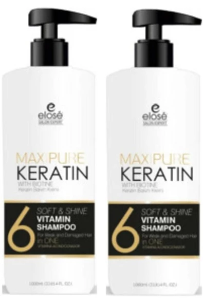 Keratin Özlü Saç Bakım Şampuanı 1000 Ml (2 Adet)