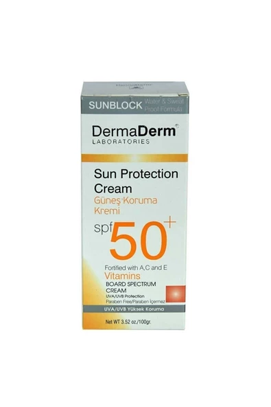 Dermaderm Spf 50 Faktör 100 gr Güneş Koruma Kremi Yeni Üretim