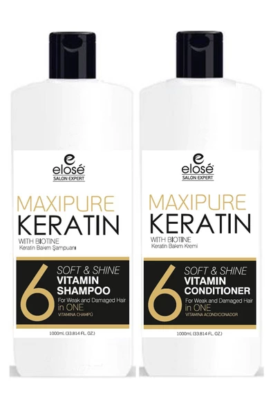 Keratin Saç Bakım Seti Şampuan + Krem 1000 Ml