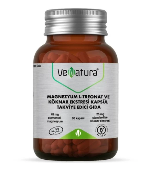 Venatura Magnezyum L-Treonat ve Köknar Ekstresi 90 Kapsül