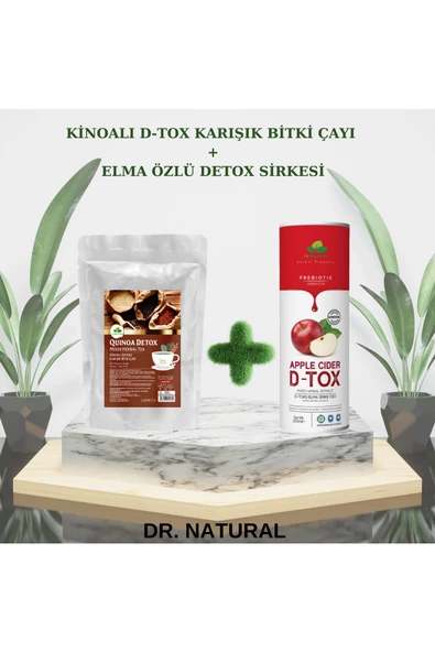 Kinoalı Detox Karışık Bitki Çayı ve Elma Özlü Detox Sirkesi 250 ml