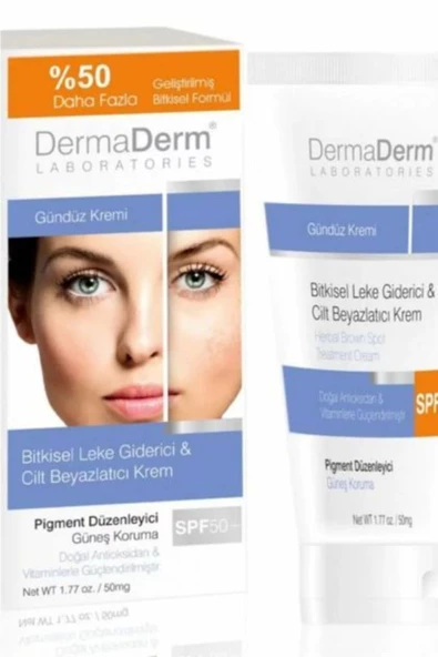 Dermaderm Leke & Cilt Beyazlatıcı Krem Spf50+ Gündüz 100 G