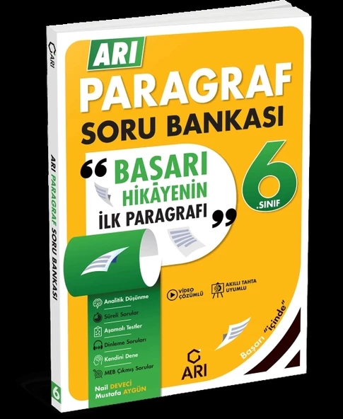 ARI YAYINLARI 6. Sınıf Arı Paragraf Soru Bankası