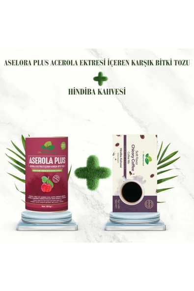 Aserola Ekstresi Tozu 150 Gr ve Hindiba Detox Kahvesi 30 Adet (2li Set)