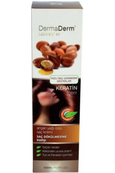 Argan Yağı Özlü Saç Kremi 500 Ml (keratin Içerir)