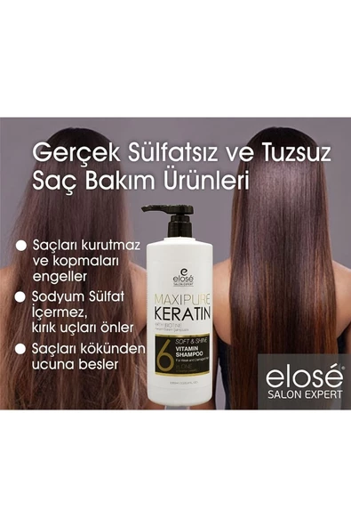 Keratin Şampuan 1000ml+keratin Saç Bakım Sütü 250ml - 2