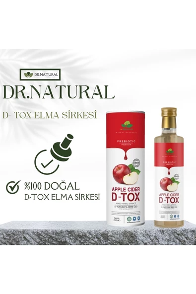 3 Adet Elma Özlü Prebiyotik Ödem Atmaya Ve Kilo Vermeye Yardımcı Detox Sirkesi 250 ml - 2