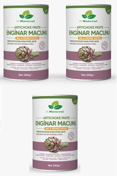Enginar Macunu Pekmez ve Bal Katkılı Bitkisel Karışımlı Macun 240 Gr ( 3 Adet ) - 2