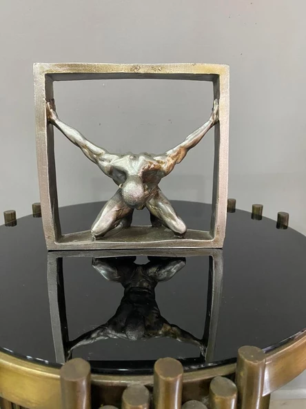 Tutsak Adam heykeli Soyut Düşünce Tuzağı Tasarım Heykel ( aşırı düşünen heykel mücadele figürü biblo ) - 7
