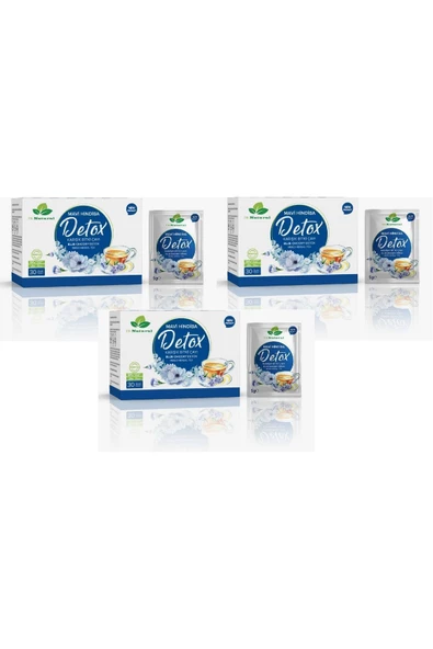 Mavi Hindiba Detox Karışık Bitki Tozu 30 Şase Mavihindiba Detoks Çayı (3 ADET) - 8