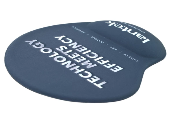 Oval Siyah Bilek Destekli Kaymaz Taban Bilgisayar Notebook Mouse Pad - 2