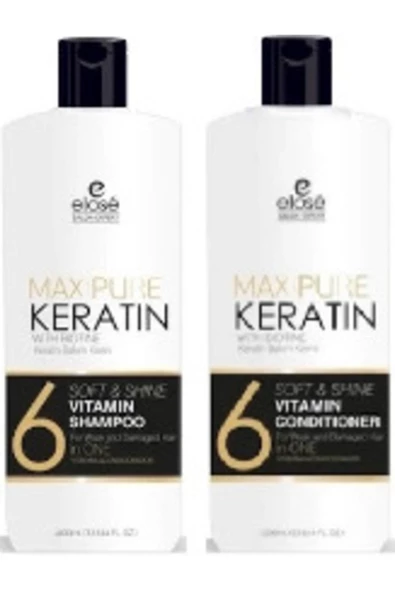 Keratin Özlü Saç Bakım Şampuanı 1000 ml Ve Keratin Özlü Saç Bakım Kremi 1000 ml