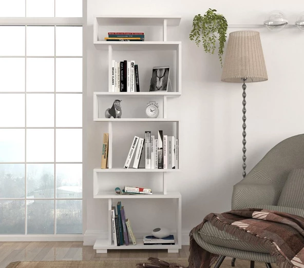 Dekorister Blok Kitaplık Beyaz
