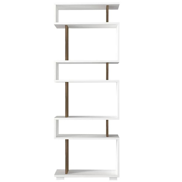 Dekorister Blok Kitaplık Beyaz-Ceviz - 6