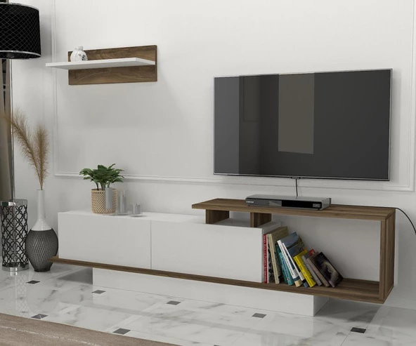 Dekorister Asos Tv Ünitesi Beyaz-Ceviz