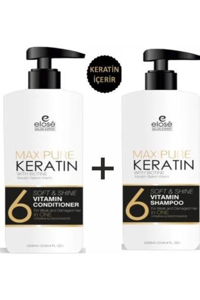 Keratin Şampuan 1000ml+keratin Saç Kremi 1000ml