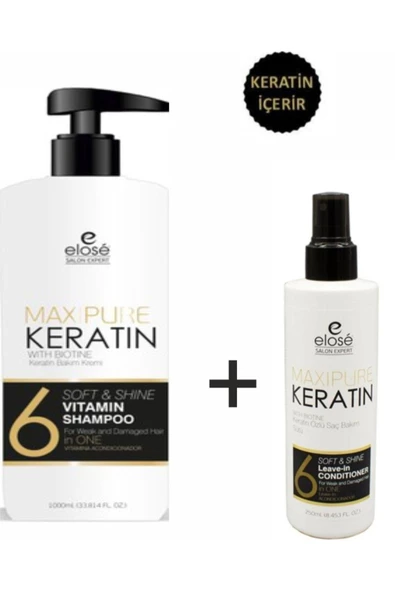 Keratin Şampuan 1000ml+keratin Saç Bakım Sütü 250ml