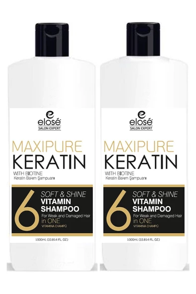 Keratin Saç Bakım Sampuanı 1000 Ml - 2 Adet