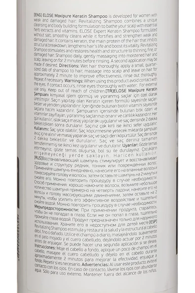 Keratin Saç Bakım Şampuanı 1000 ml - 4