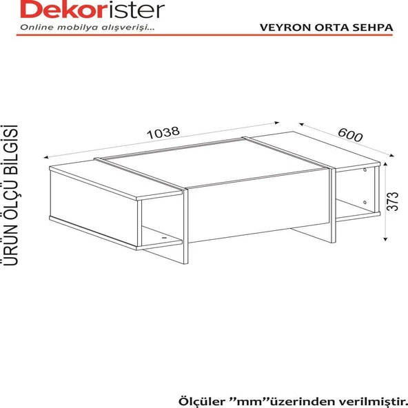 Dekorister Exclusive Veyron Orta Sehpa Rebab-Mermer - 6