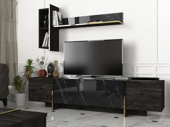 Dekorister Exclusive Veyron Tv Ünitesi Rebab-Mermer - 2