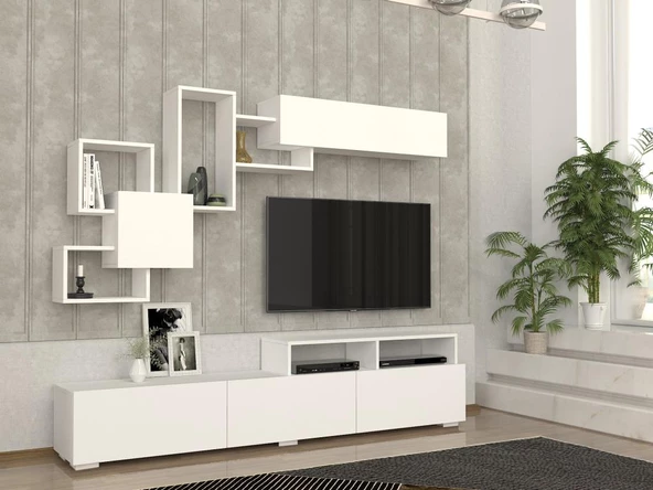 Dekorister Elit Tv Ünitesi Beyaz