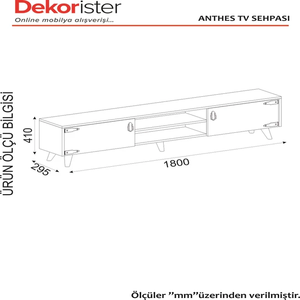 Dekorister Dekorister Athes Tv Sehpası Ceviz - 6